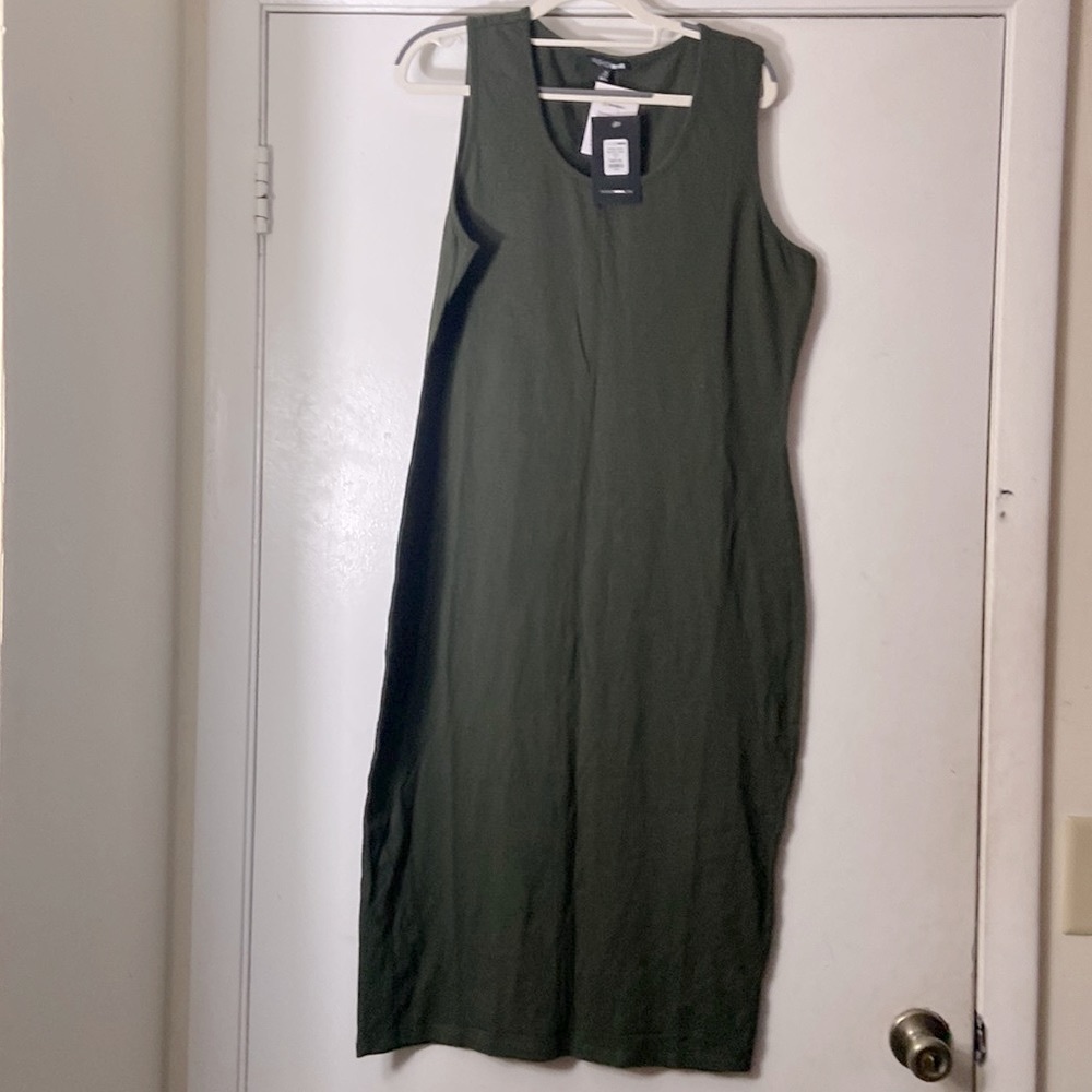 2 For $12 Fashion nova stretch green dress size 3X